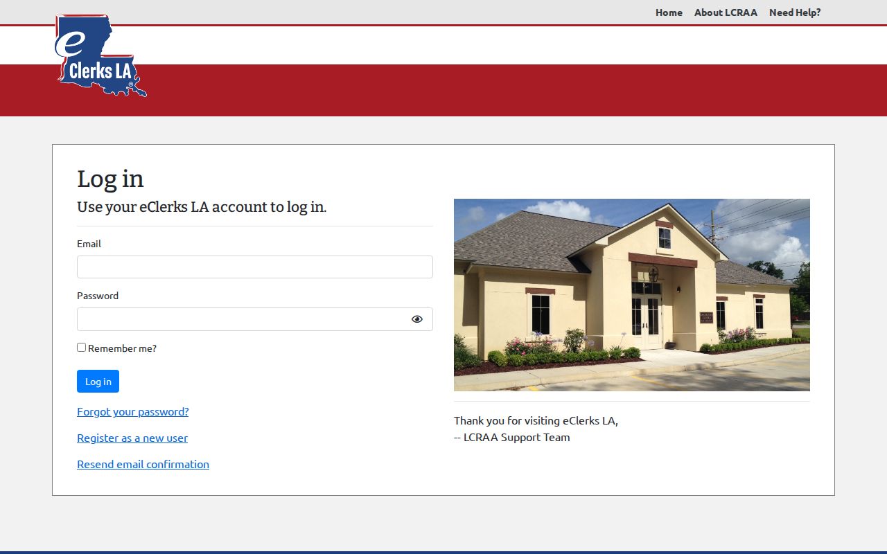 East Feliciana Parish case lookup eClerks login page