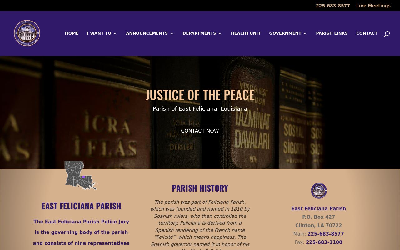 East Feliciana Parish Court Dates justice of the peace access reference