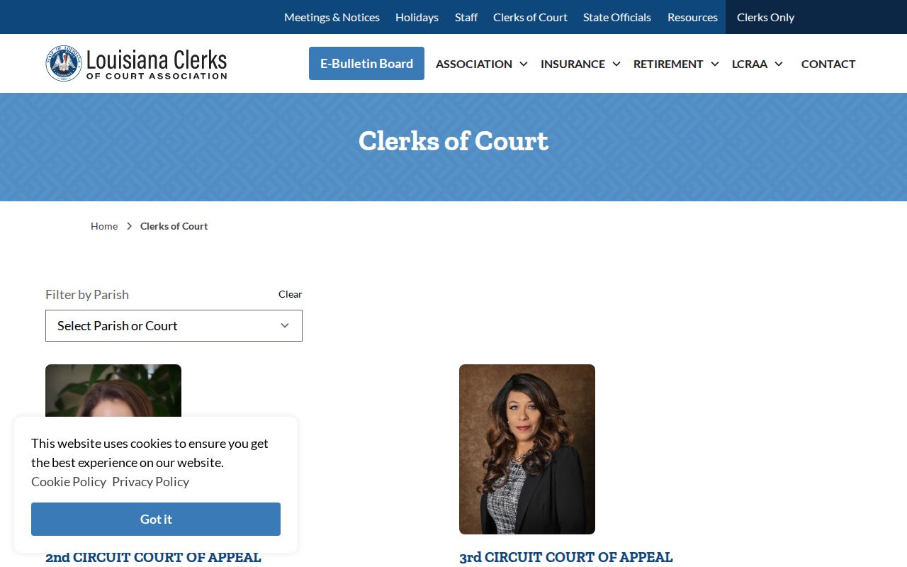 East Feliciana Parish court docket clerk directory