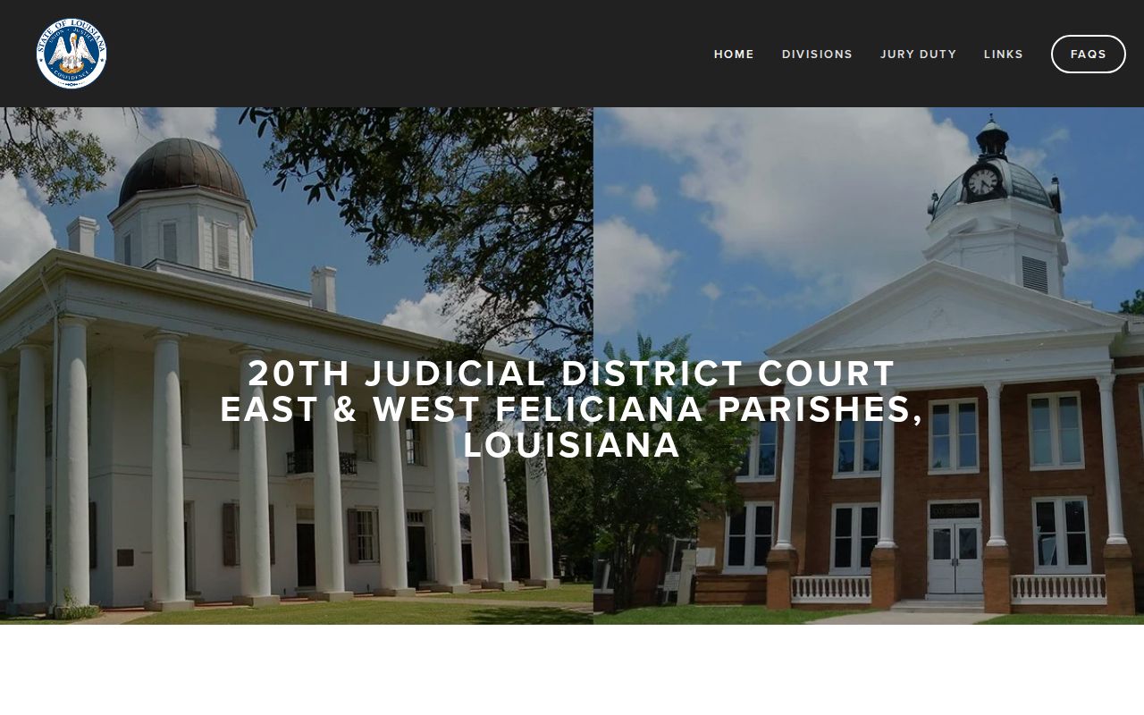 East Feliciana Parish court docket 20th Judicial District Court