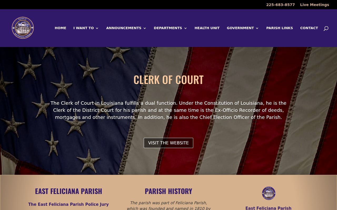 East Feliciana Parish court docket parish clerk information