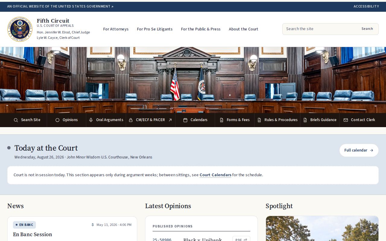 Wilson court docket United States Court of Appeals for the Fifth Circuit